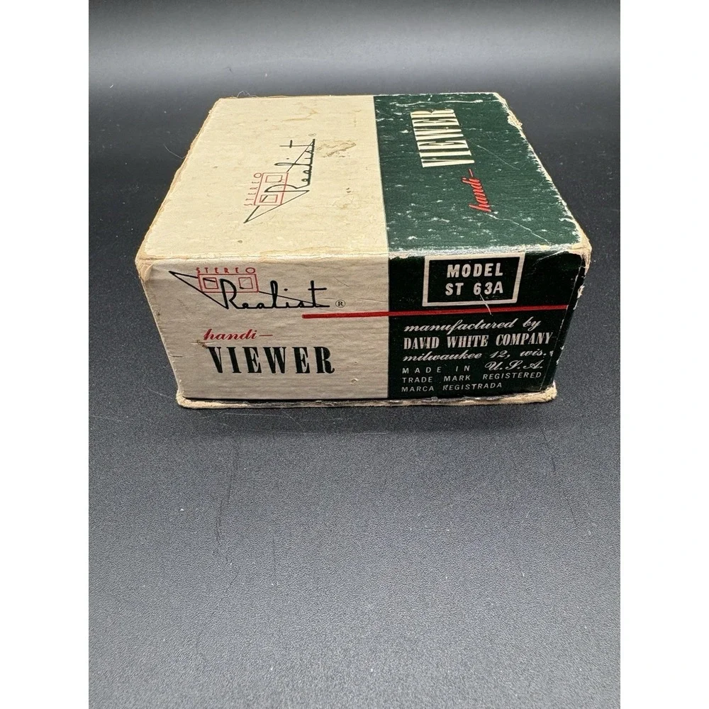 Stereo Realist Handi-Viewer Model ST 63A Green Vintage 3D Slide Viewer W/ Box